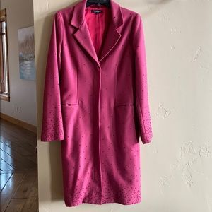 Betsey Johnson Long Burgundy Coat. Size: M